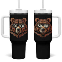 Sobriety Anniversary Sober Bear AA NA Recovery Tumbler With Handle