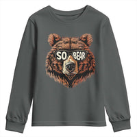 Sobriety Anniversary Sober Bear AA NA Recovery Youth Sweatshirt