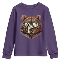 Sobriety Anniversary Sober Bear AA NA Recovery Youth Sweatshirt