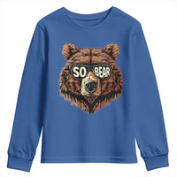 Sobriety Anniversary Sober Bear AA NA Recovery Youth Sweatshirt