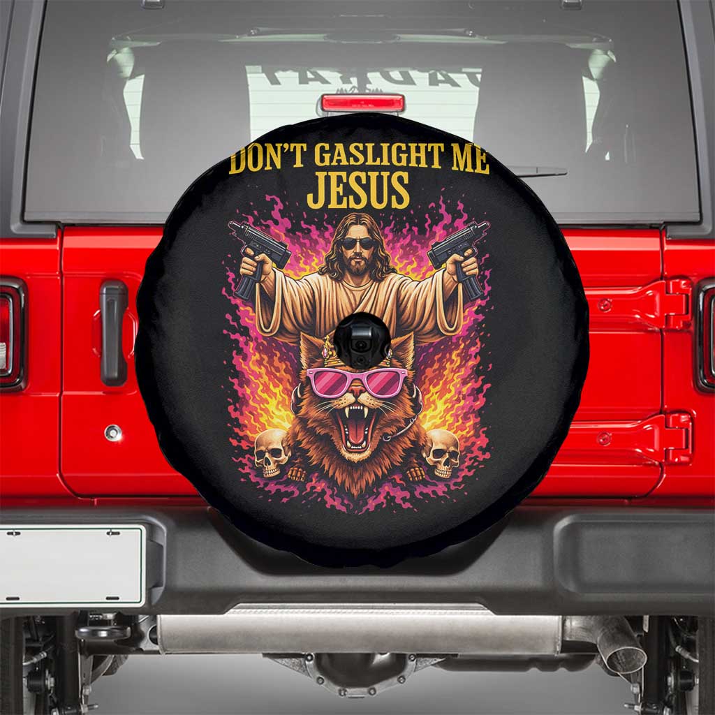 Dont Gaslight Me Jesus Spare Tire Cover Princess Cat Donut Meme Faith Humor