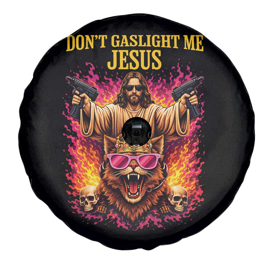 Dont Gaslight Me Jesus Spare Tire Cover Princess Cat Donut Meme Faith Humor