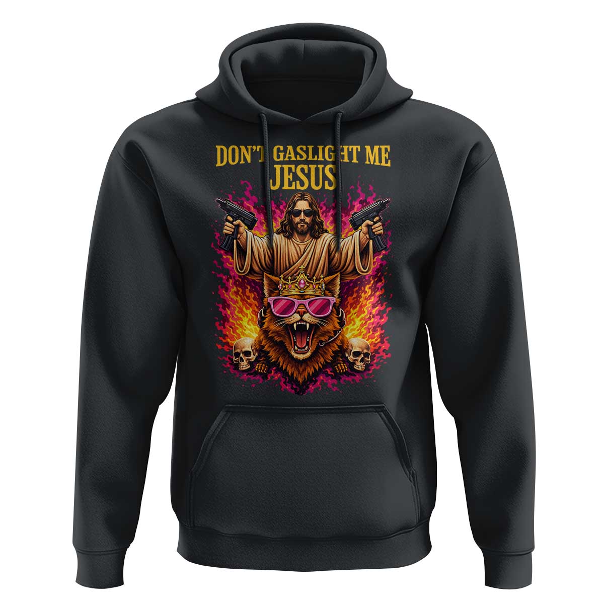 Dont Gaslight Me Jesus Hoodie Princess Cat Donut Meme Faith Humor
