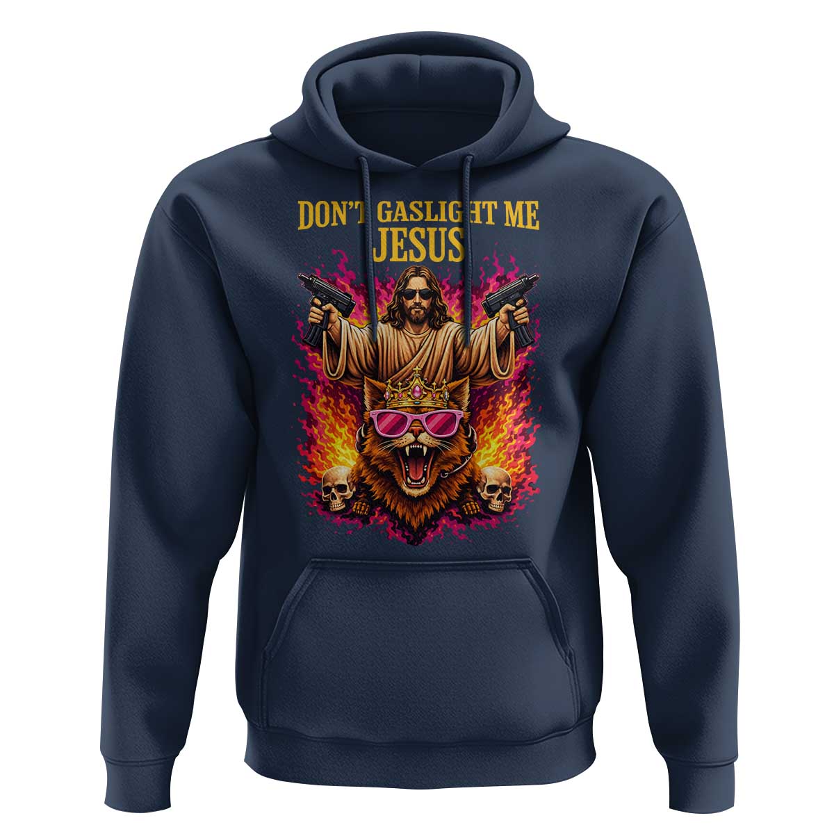 Dont Gaslight Me Jesus Hoodie Princess Cat Donut Meme Faith Humor