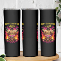 Dont Gaslight Me Jesus Skinny Tumbler Princess Cat Donut Meme Faith Humor