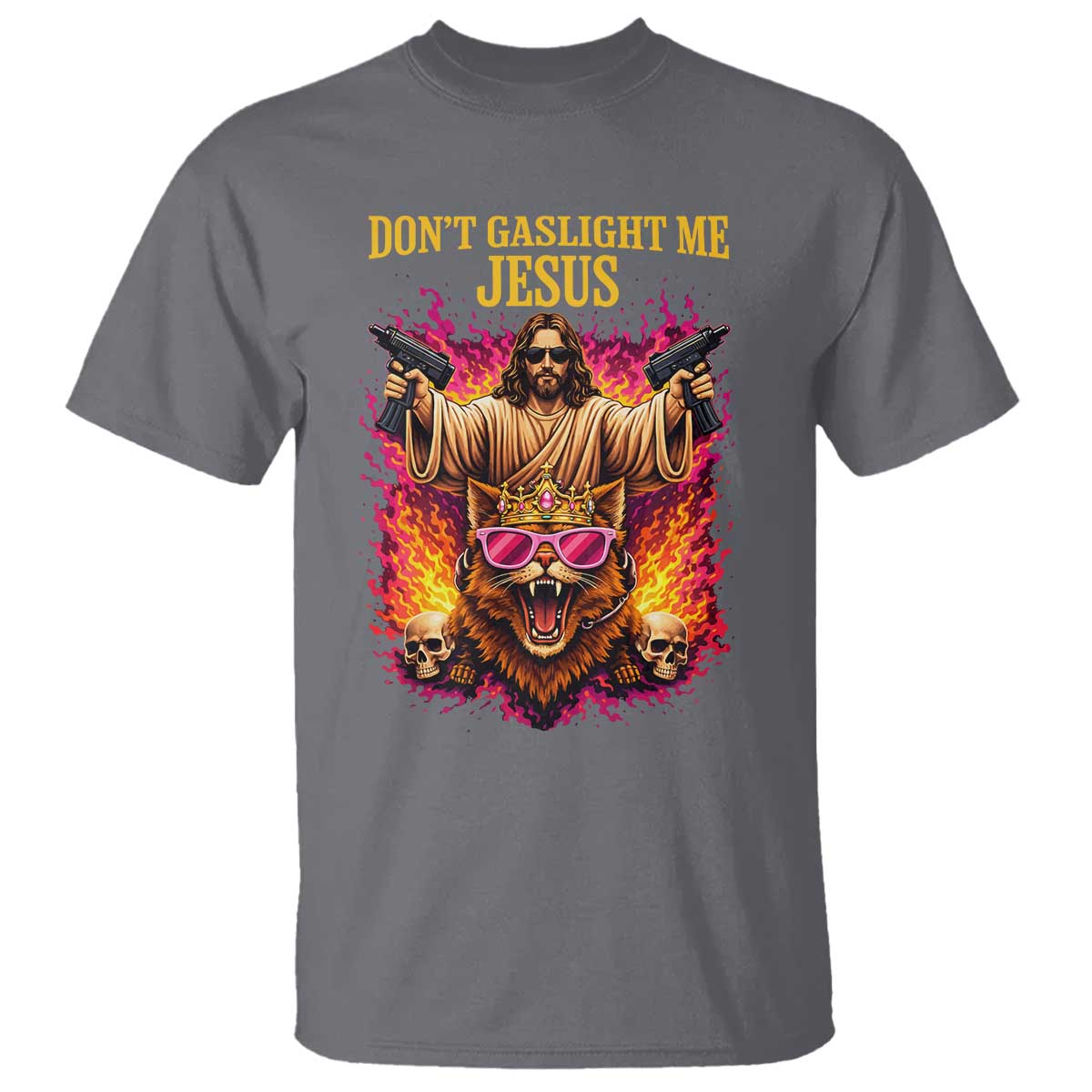 Dont Gaslight Me Jesus T Shirt Princess Cat Donut Meme Faith Humor