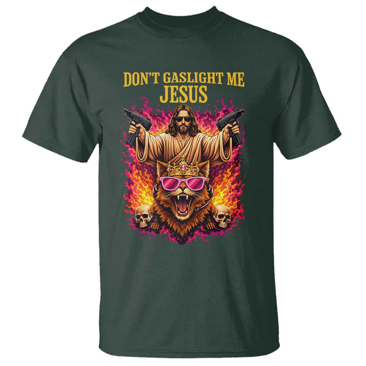 Dont Gaslight Me Jesus T Shirt Princess Cat Donut Meme Faith Humor