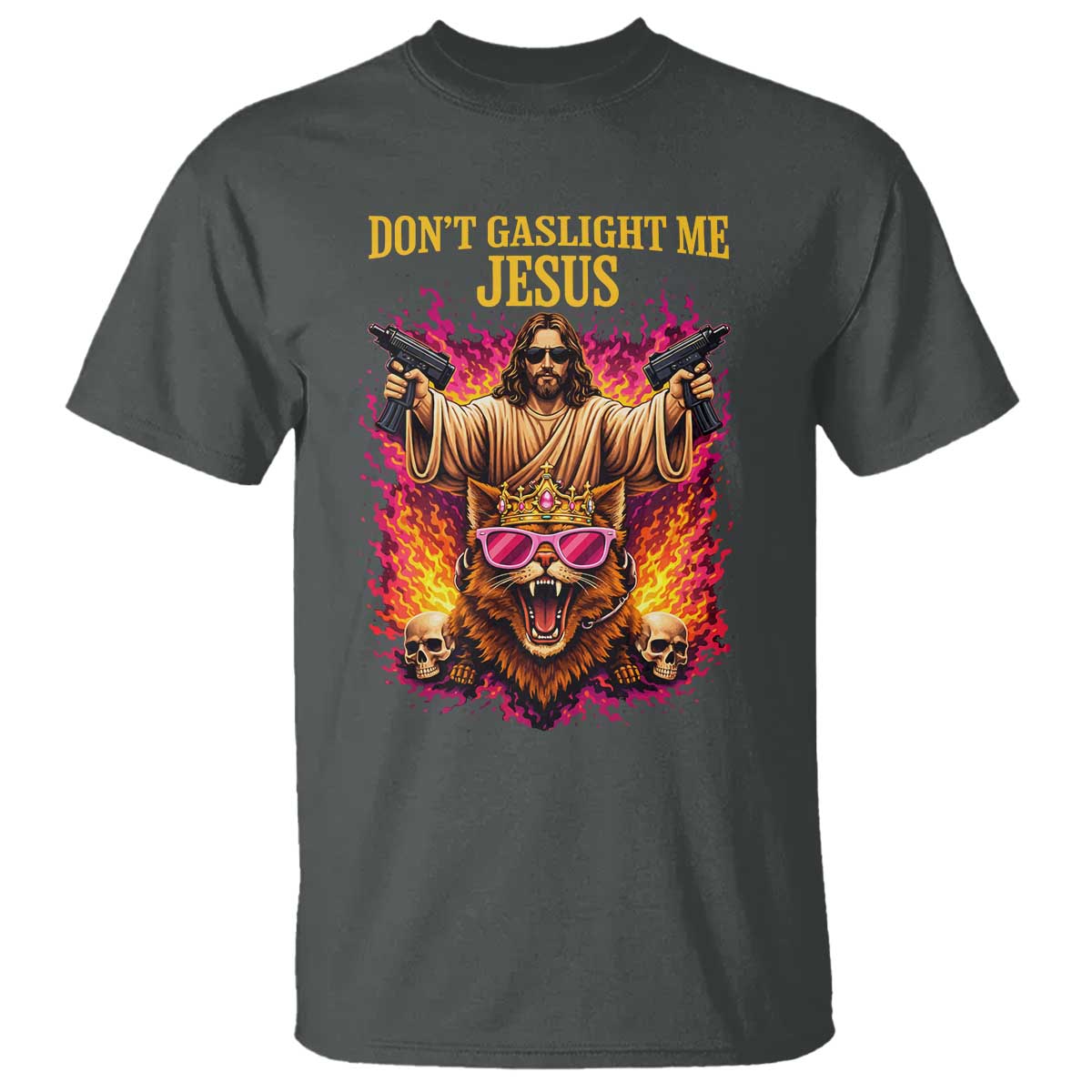Dont Gaslight Me Jesus T Shirt Princess Cat Donut Meme Faith Humor