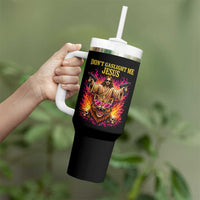 Dont Gaslight Me Jesus Tumbler With Handle Princess Cat Donut Meme Faith Humor