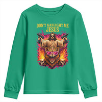 Dont Gaslight Me Jesus Youth Sweatshirt Princess Cat Donut Meme Faith Humor