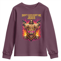 Dont Gaslight Me Jesus Youth Sweatshirt Princess Cat Donut Meme Faith Humor