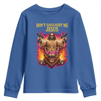 Dont Gaslight Me Jesus Youth Sweatshirt Princess Cat Donut Meme Faith Humor