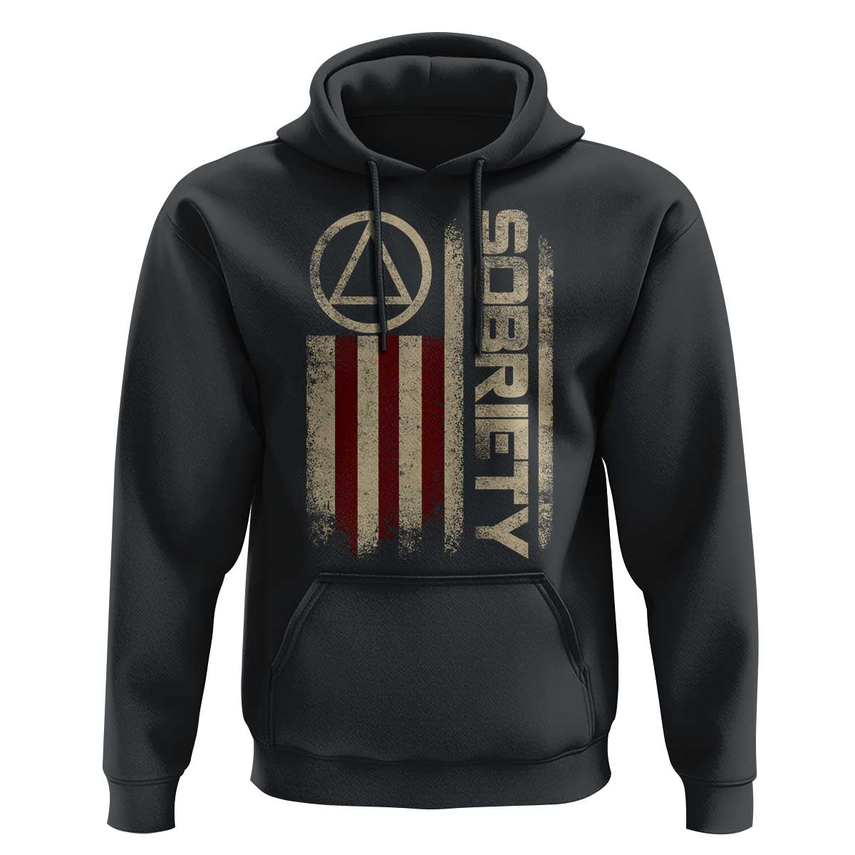 Sober AA NA Sobriety Anniversary Hoodie Alcoholism Addiction Recovery Vintage American Flag