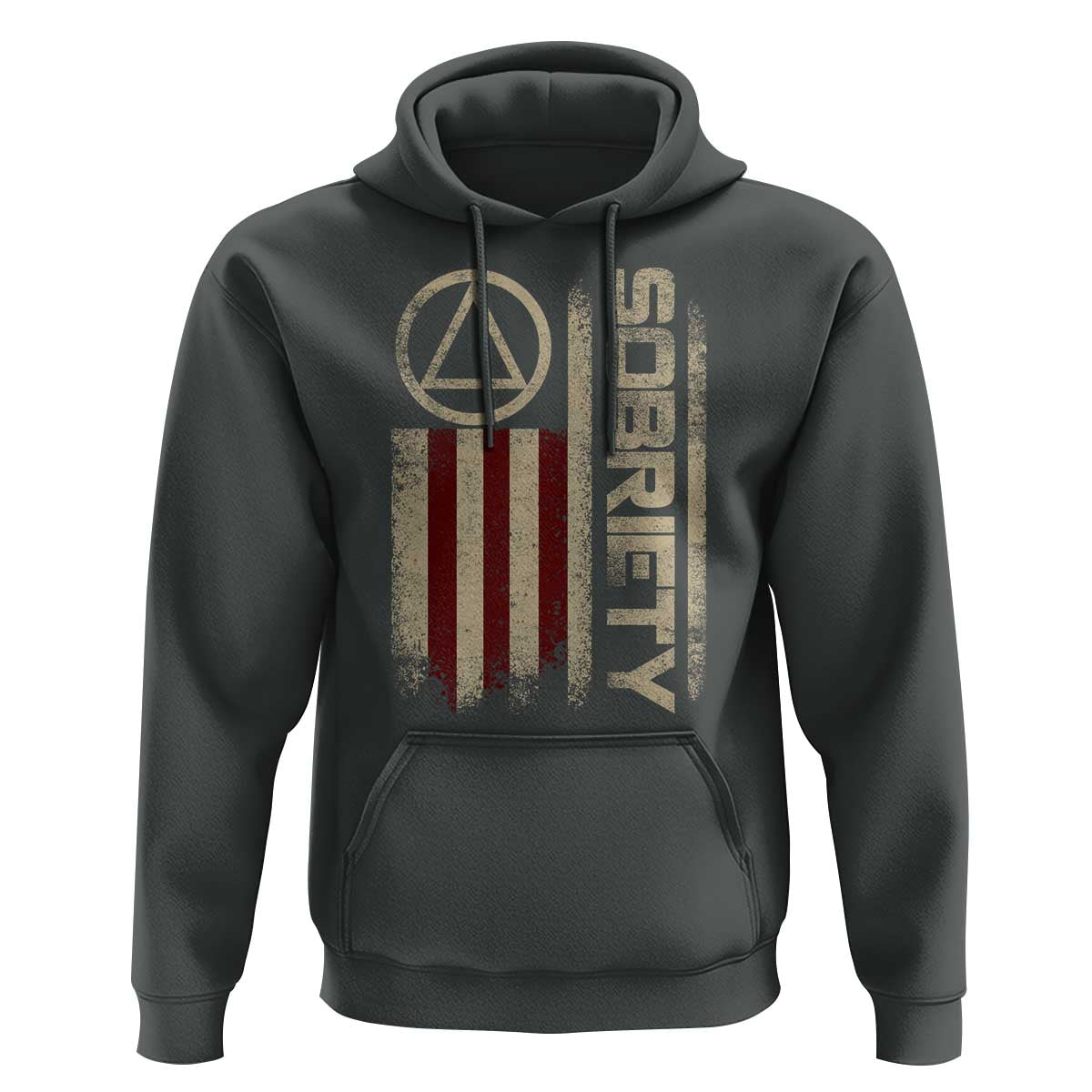 Sober AA NA Sobriety Anniversary Hoodie Alcoholism Addiction Recovery Vintage American Flag