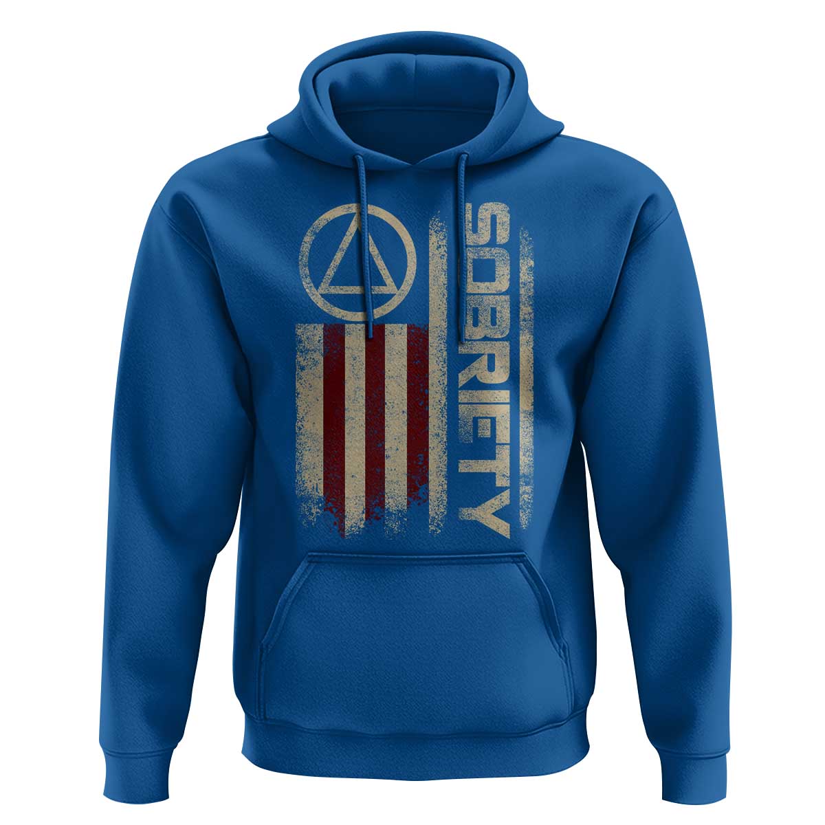 Sober AA NA Sobriety Anniversary Hoodie Alcoholism Addiction Recovery Vintage American Flag