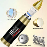 10 Years Sober Bullet Tumbler 10 Years Sobriety Anniversary Vintage American Flag