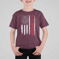 10 Years Sober T Shirt For Kid 10 Years Sobriety Anniversary Vintage American Flag