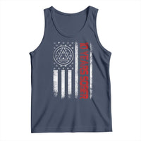 10 Years Sober Tank Top 10 Years Sobriety Anniversary Vintage American Flag