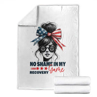 No Shame In My Recovery Game Throw Blanket Sobriety AA NA Anniversary