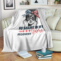 No Shame In My Recovery Game Throw Blanket Sobriety AA NA Anniversary