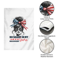 No Shame In My Recovery Game Garden Flag Sobriety AA NA Anniversary