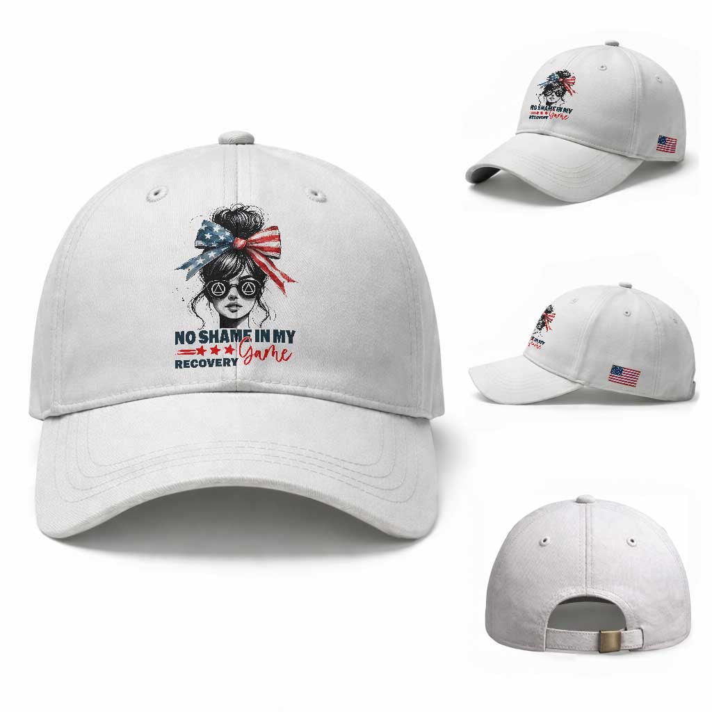 No Shame In My Recovery Game Baseball Cap Sobriety AA NA Anniversary