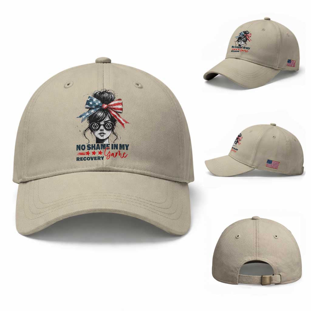 No Shame In My Recovery Game Baseball Cap Sobriety AA NA Anniversary