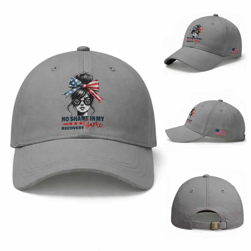 No Shame In My Recovery Game Baseball Cap Sobriety AA NA Anniversary