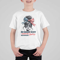No Shame In My Recovery Game T Shirt For Kid Sobriety AA NA Anniversary