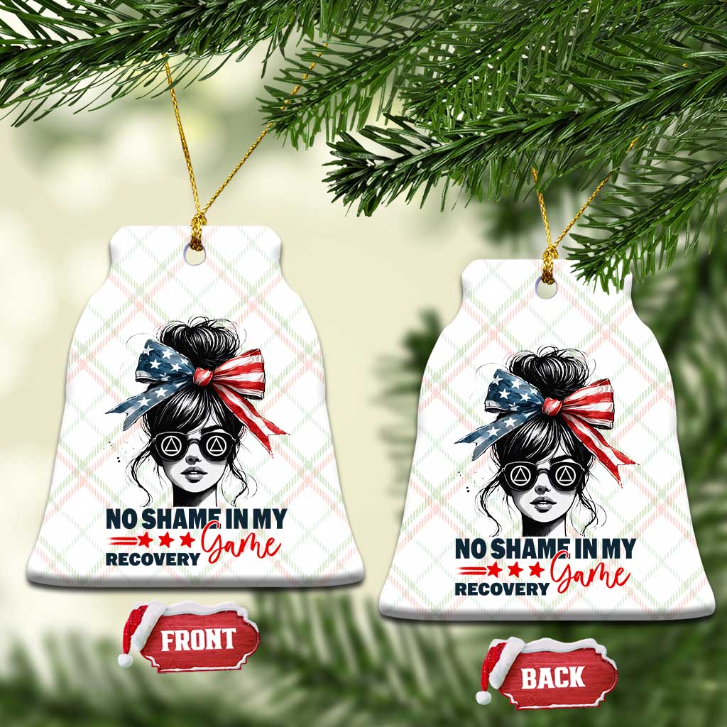No Shame In My Recovery Game Ceramic Ornament Sobriety AA NA Anniversary