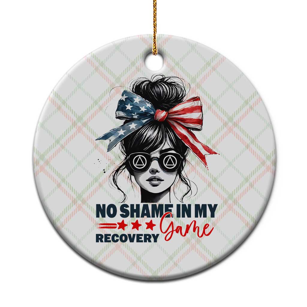 No Shame In My Recovery Game Ceramic Ornament Sobriety AA NA Anniversary