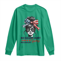No Shame In My Recovery Game Long Sleeve Shirt Sobriety AA NA Anniversary