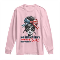 No Shame In My Recovery Game Long Sleeve Shirt Sobriety AA NA Anniversary