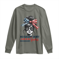 No Shame In My Recovery Game Long Sleeve Shirt Sobriety AA NA Anniversary