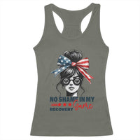 No Shame In My Recovery Game Racerback Tank Top Sobriety AA NA Anniversary