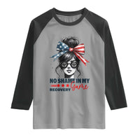No Shame In My Recovery Game Raglan Shirt Sobriety AA NA Anniversary