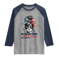 No Shame In My Recovery Game Raglan Shirt Sobriety AA NA Anniversary