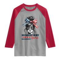 No Shame In My Recovery Game Raglan Shirt Sobriety AA NA Anniversary