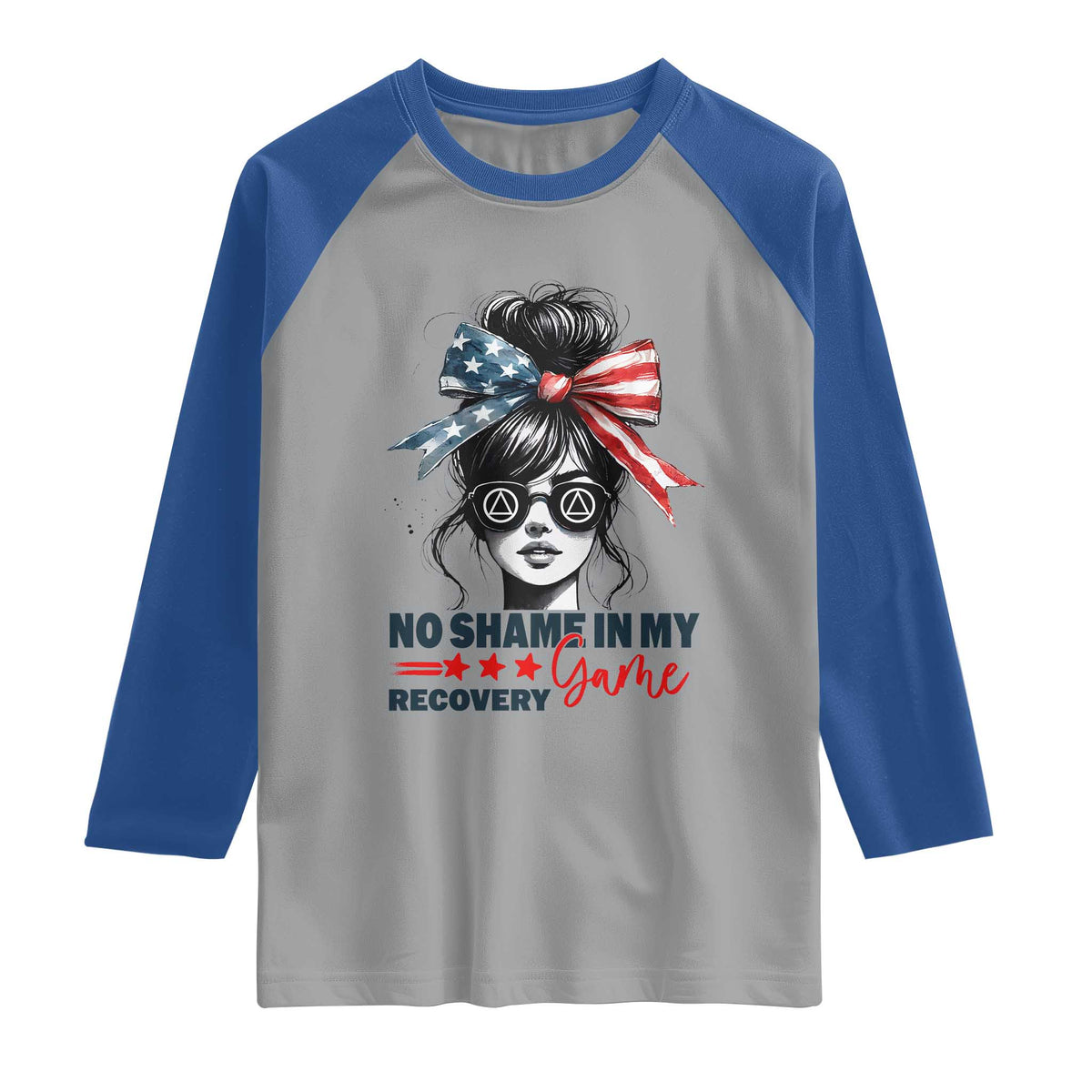 No Shame In My Recovery Game Raglan Shirt Sobriety AA NA Anniversary