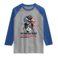 No Shame In My Recovery Game Raglan Shirt Sobriety AA NA Anniversary