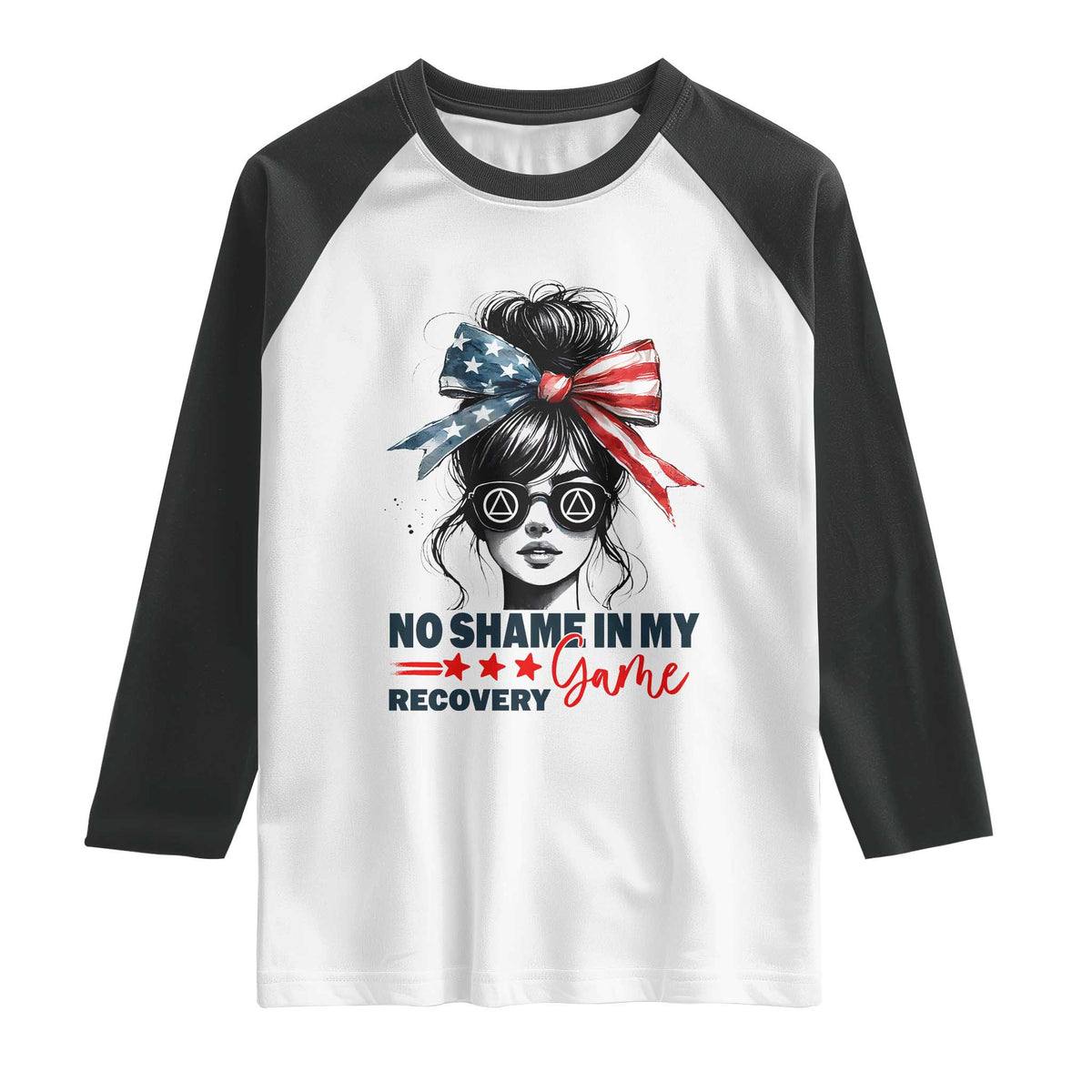 No Shame In My Recovery Game Raglan Shirt Sobriety AA NA Anniversary