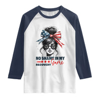 No Shame In My Recovery Game Raglan Shirt Sobriety AA NA Anniversary