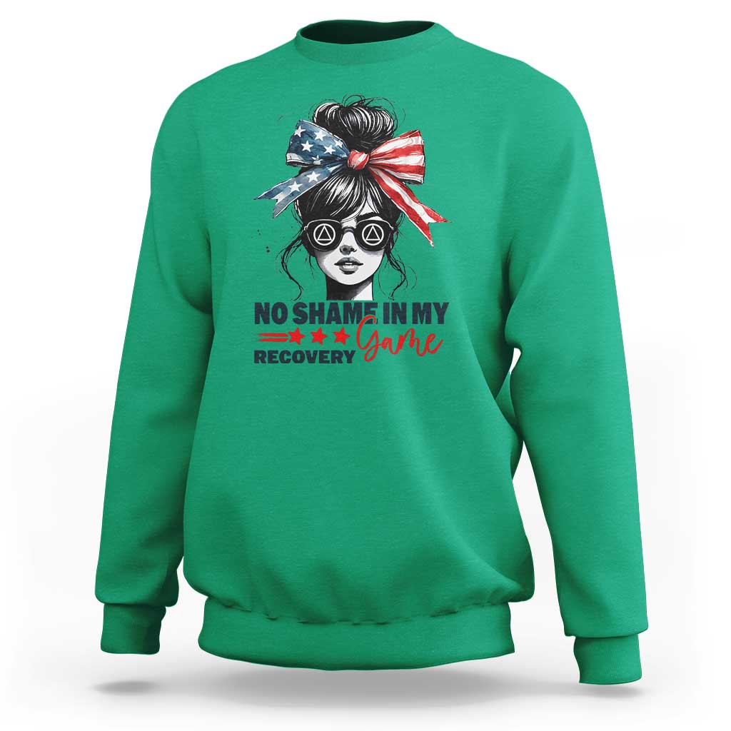 No Shame In My Recovery Game Sweatshirt Sobriety AA NA Anniversary