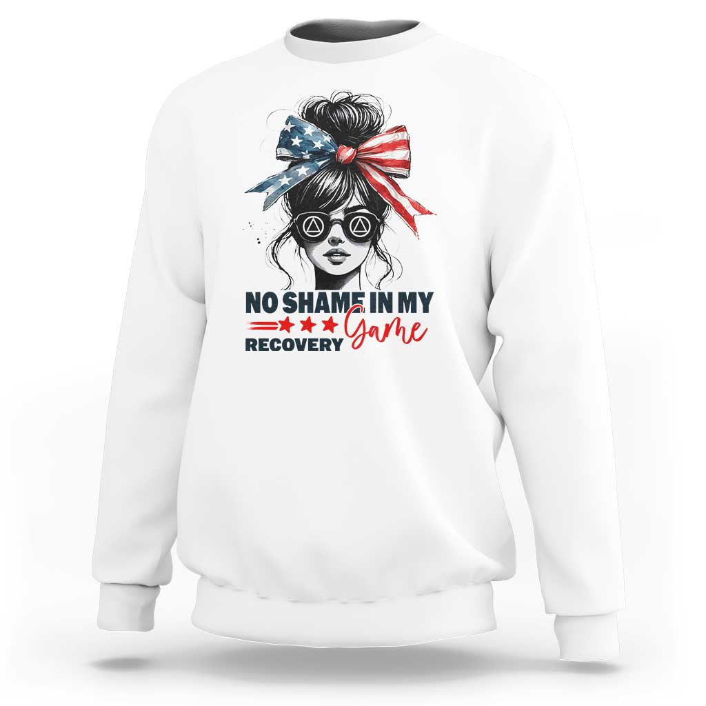 No Shame In My Recovery Game Sweatshirt Sobriety AA NA Anniversary