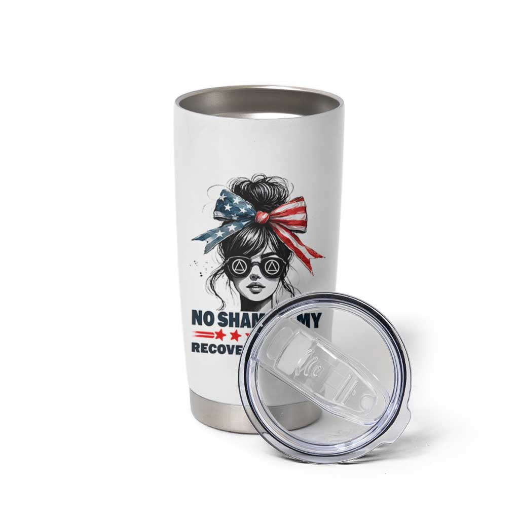 No Shame In My Recovery Game Tumbler Cup Sobriety AA NA Anniversary