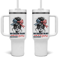 No Shame In My Recovery Game Tumbler With Handle Sobriety AA NA Anniversary