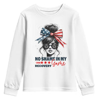 No Shame In My Recovery Game Youth Sweatshirt Sobriety AA NA Anniversary