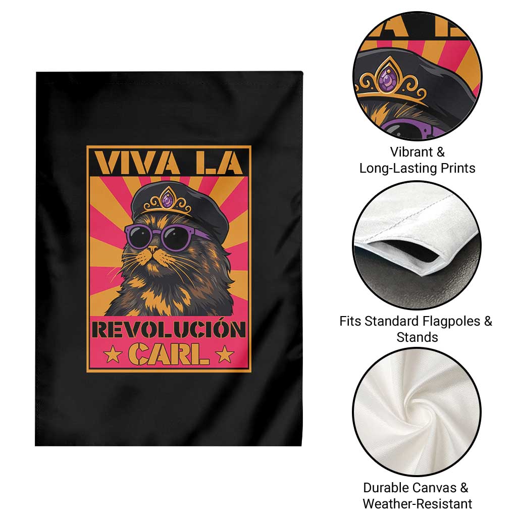Viva La Revolucion Carl Garden Flag Funny Princess Cat Donut Meme