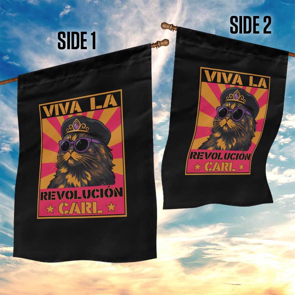 Viva La Revolucion Carl Garden Flag Funny Princess Cat Donut Meme