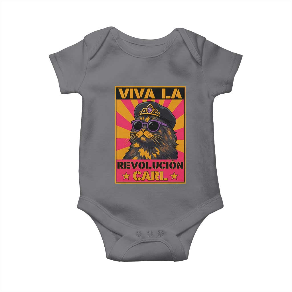 Viva La Revolucion Carl Baby Onesie Funny Princess Cat Donut Meme